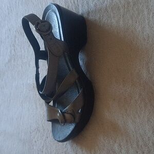 DANSKO grey Sandi ankle-strap sandals